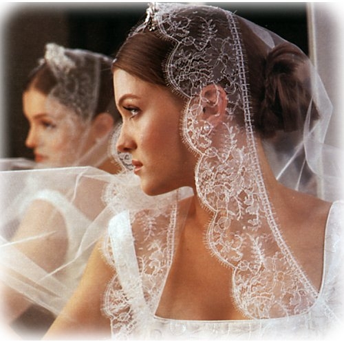 Свадебный головной убор невесты для венчания (венчальный головной убор)